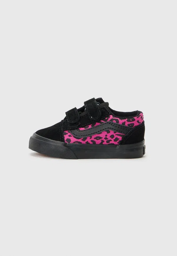 Кроссовки кожаные и текстильные Old Skool Vans, розовый, черный