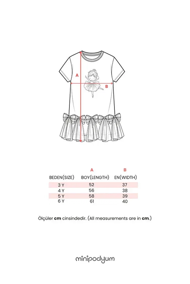 Детское платье для девочек с принтом Summer Dress Minipodyum, Comfy Pink — фото 4
