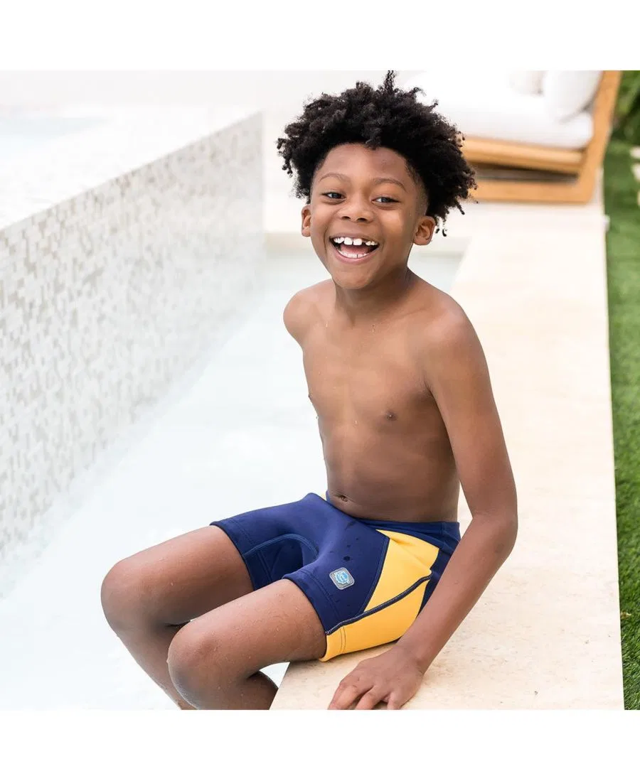 Плавки-подгузники для бассейна Splash Jammer Splash About, Navy/Yellow — фото 4