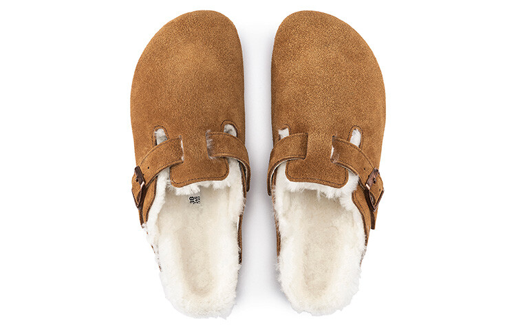 Сабо с подкладкой из овчины Birkenstock, коричневый — фото 4