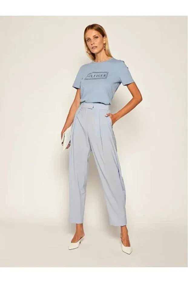 Женская футболка хлопковая Cleo Tommy Hilfiger, Blue — фото 3