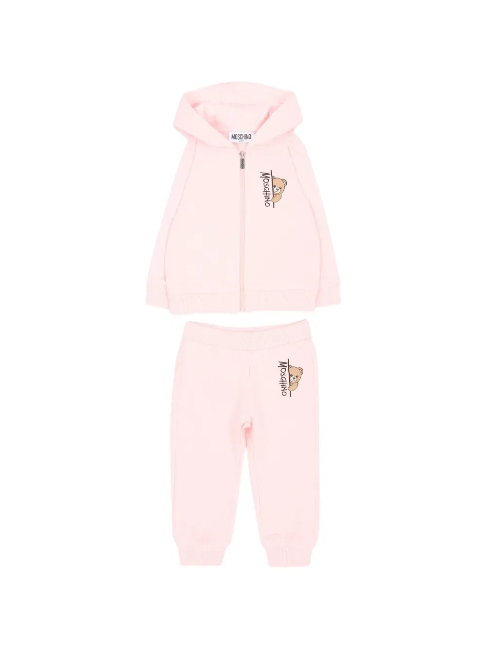 Спортивный костюм с мишкой Тедди Moschino Kids, розовый