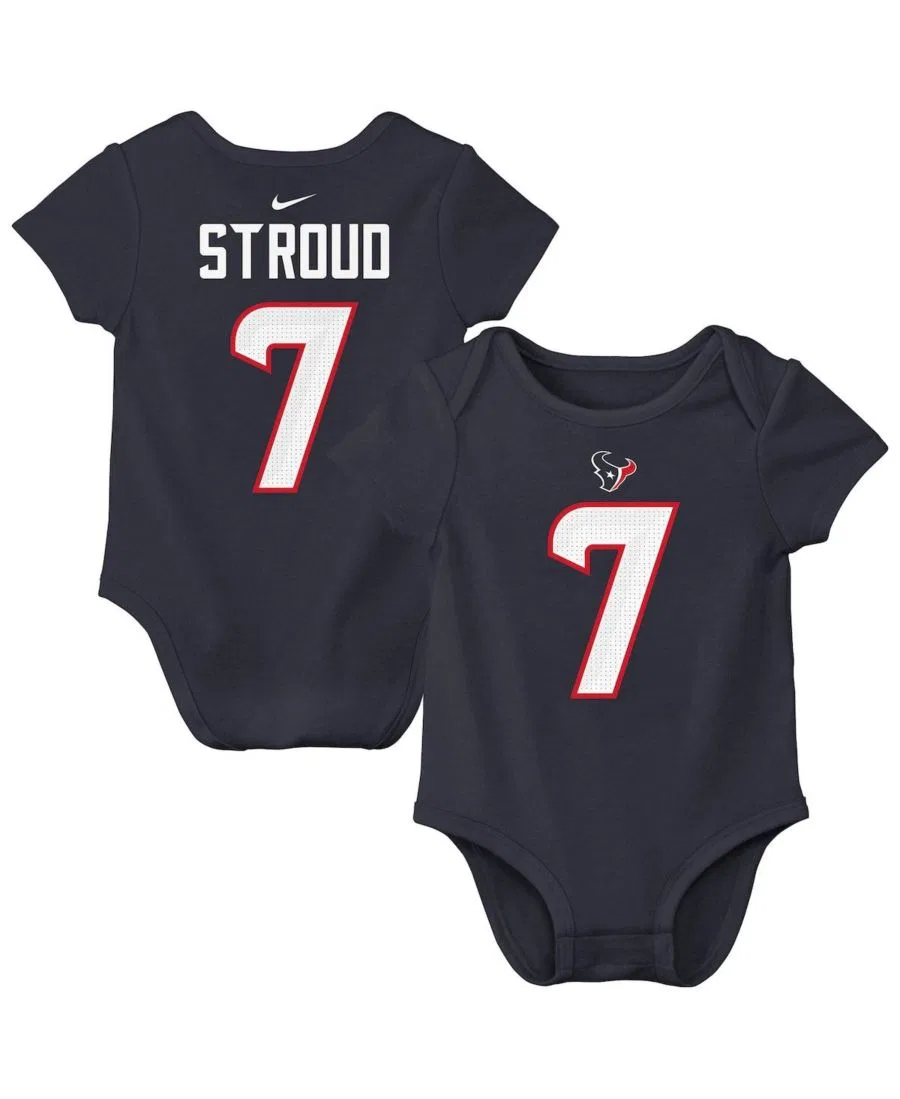 Боди с коротким рукавом C.J. Stroud Player Name Number Nike, Navy
