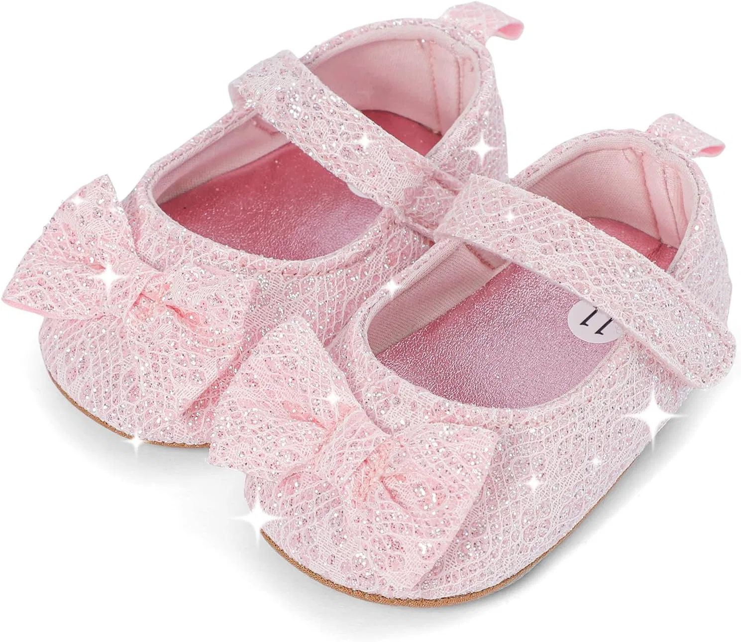 Детские туфли Мэри Джейн с пайетками для девочек ESTAMICO, Pink