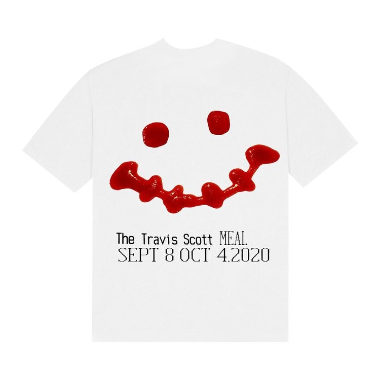 Футболка Cactus Jack by Travis Scott x Cactus Plant Flea Market Ketchup T-Shirt 'White', белый — фото 3