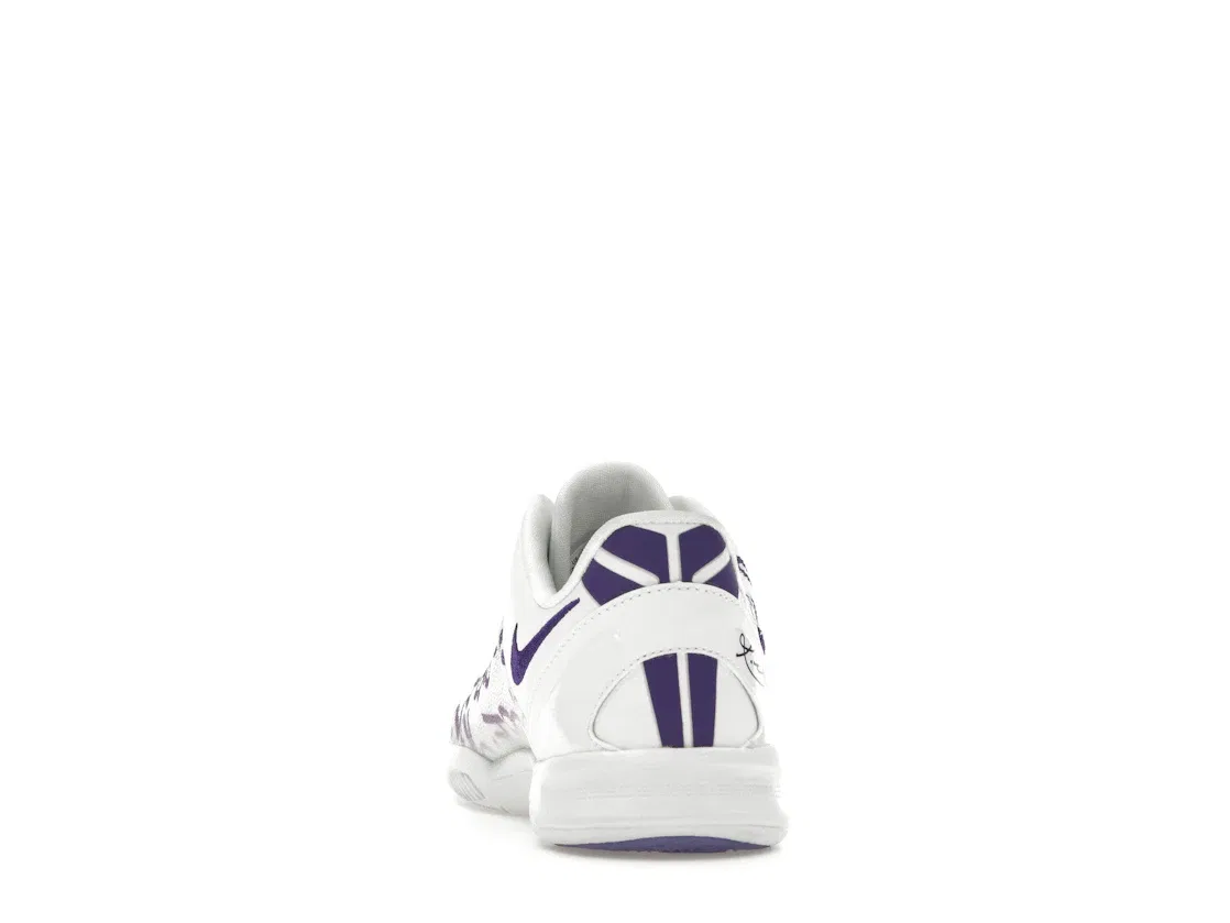 Детские кроссовки для мальчиков с принтом Nike Kobe 8 Protro, White/Court Purple/White — фото 4