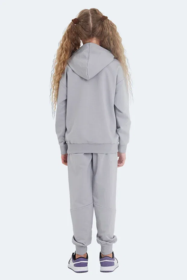Детский спортивный комплект для девочек с капюшоном Slazenger, Stone Gray — фото 2