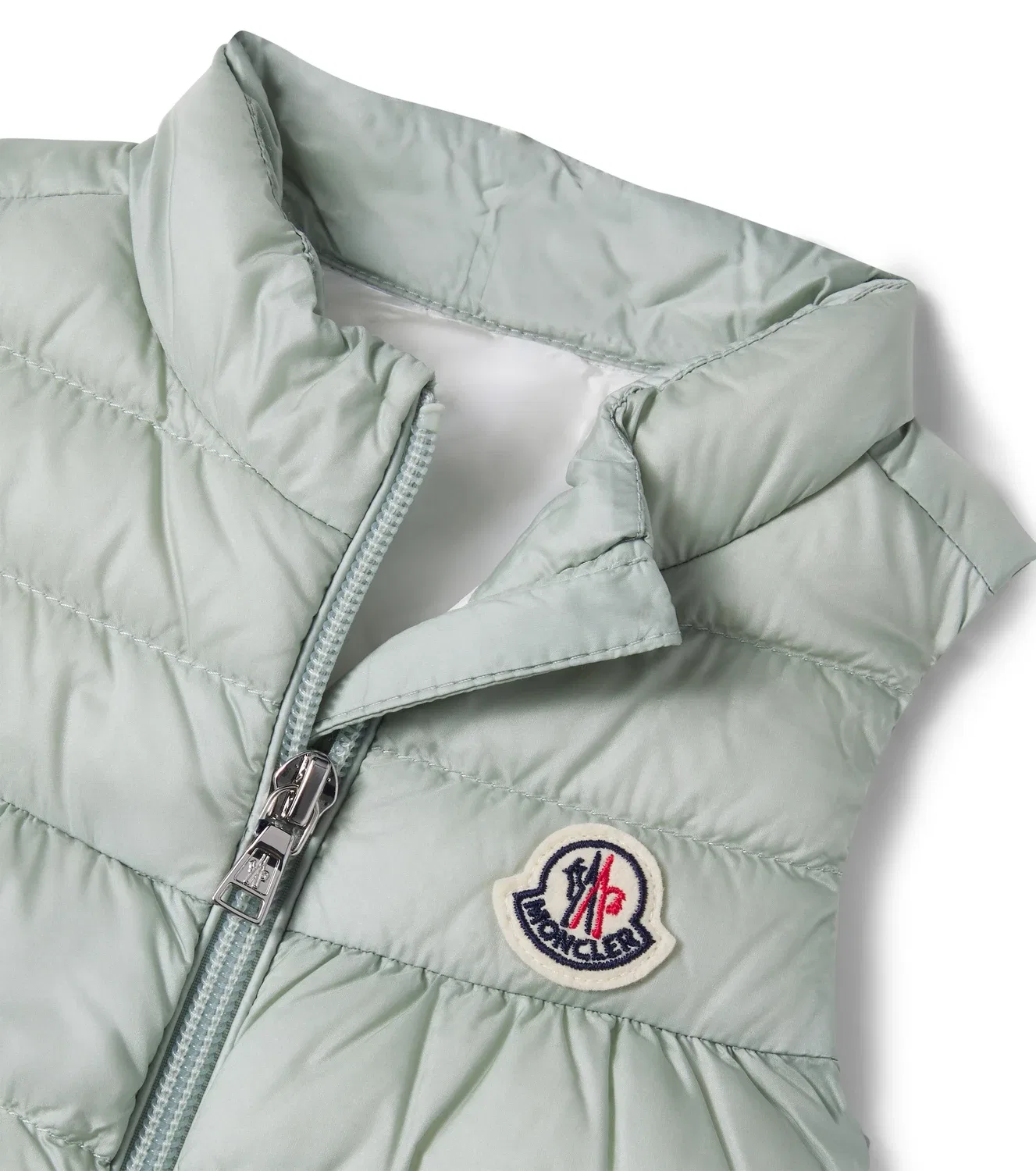 Детский пуховый жилет Moncler Enfant, зеленый — фото 3