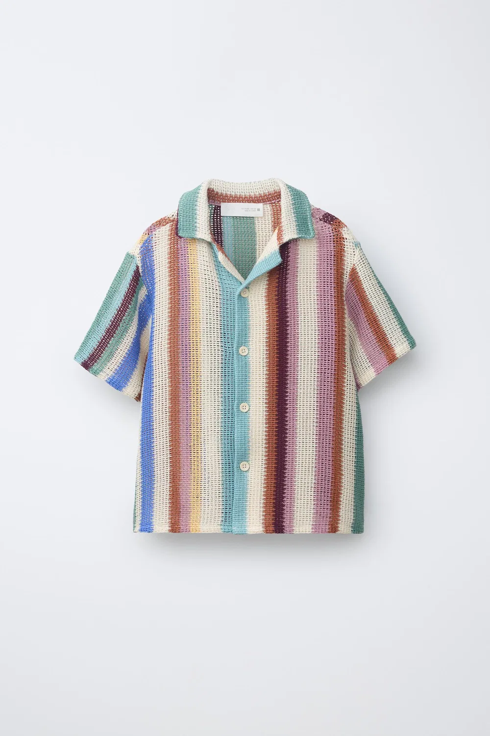 Вязаная футболка в полоску ZARA, striped