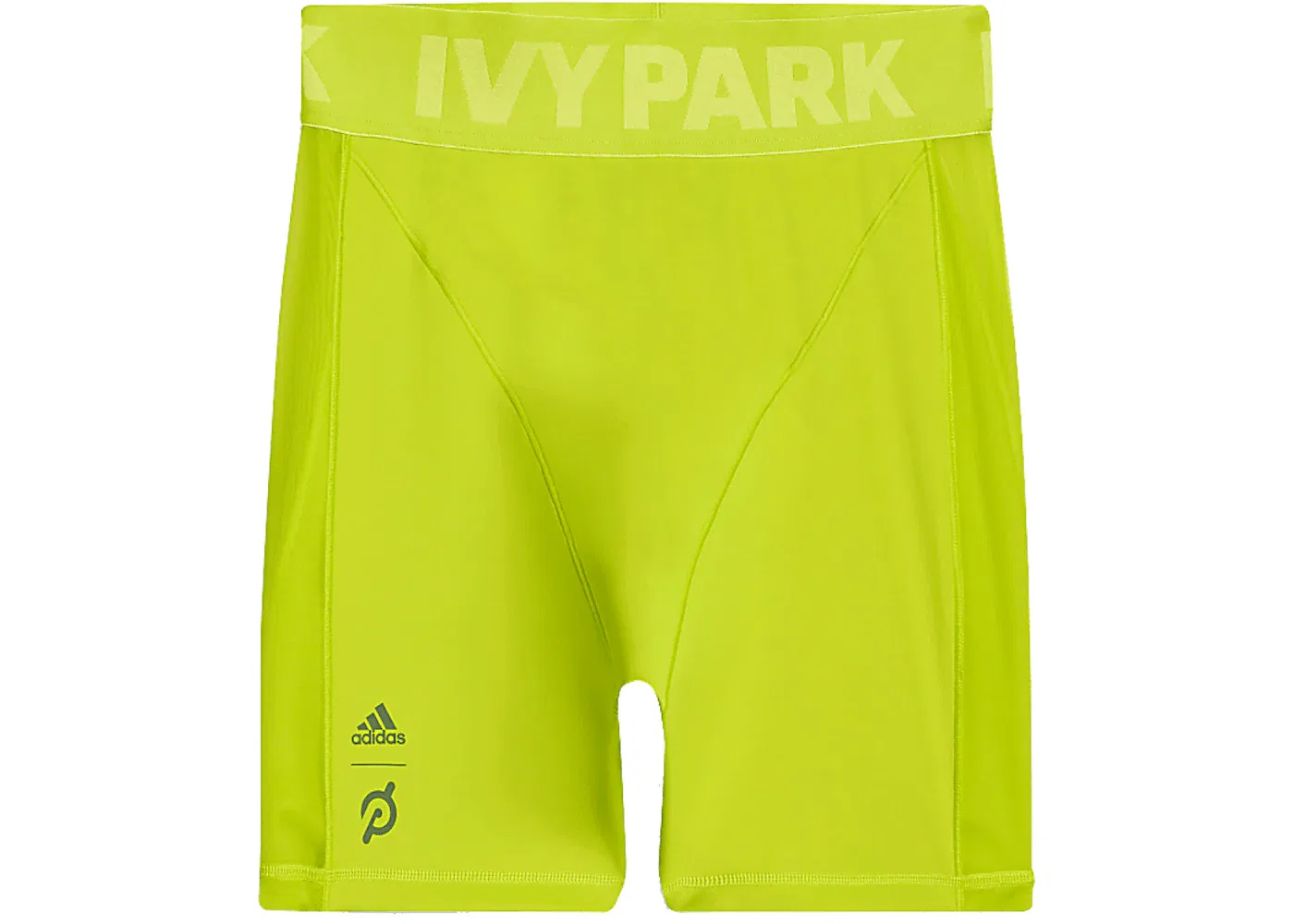 Женские шорты для велоспорта с длиной до колена Adidas Ivy Park, Shock Lime/Magic Beige