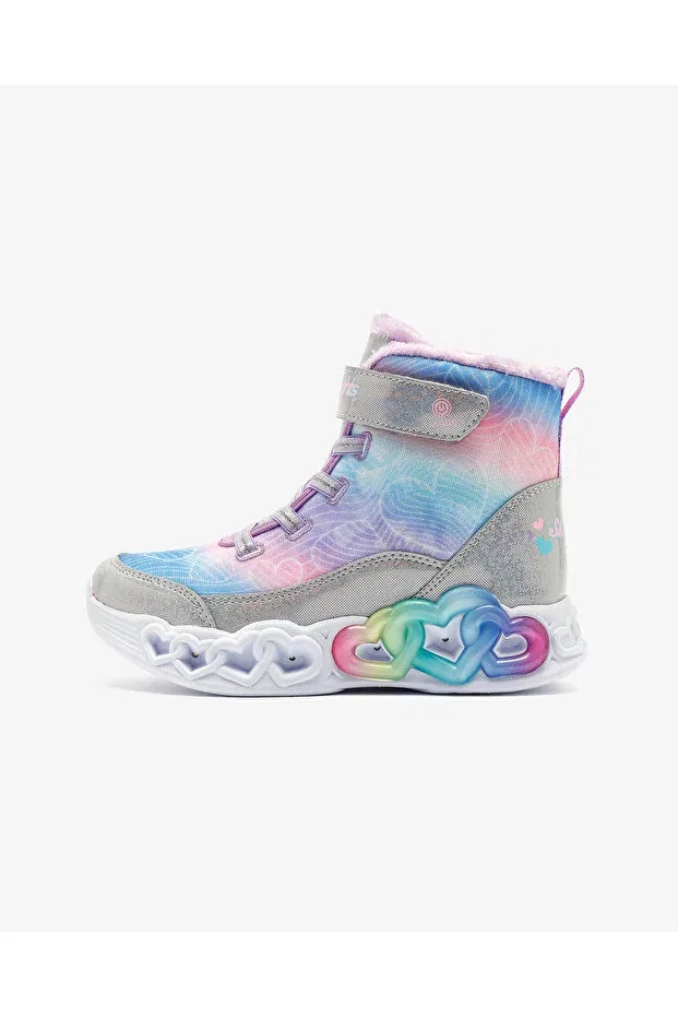 Детские ботинки для девочек с узором Skechers, Gray