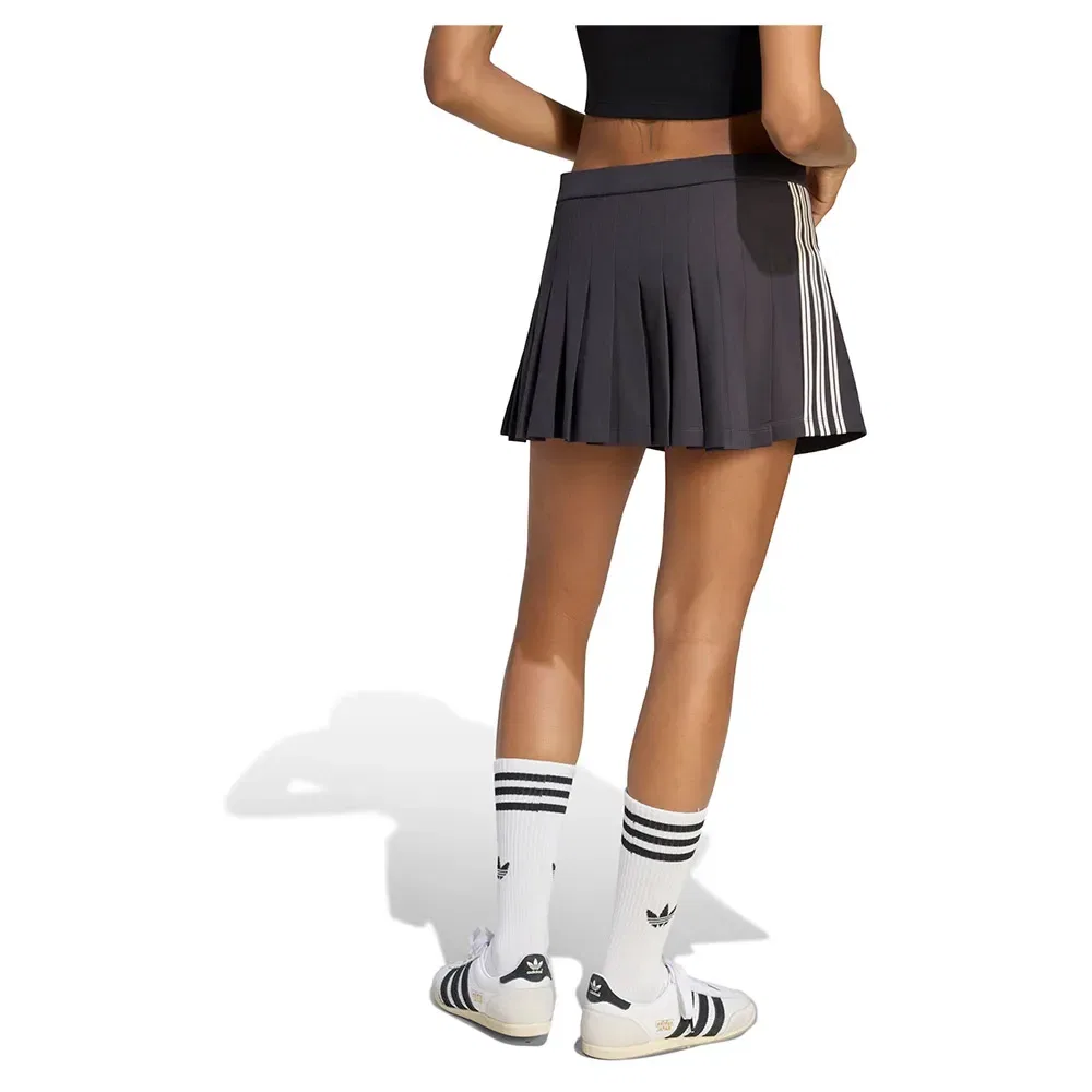 Женская юбка плиссе с застежкой на пуговицы Adidas Originals, Black — фото 2
