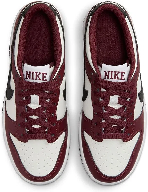 Детские кроссовки для мальчиков с принтом Dunk Low Gs NIKE, White Red Brick — фото 2