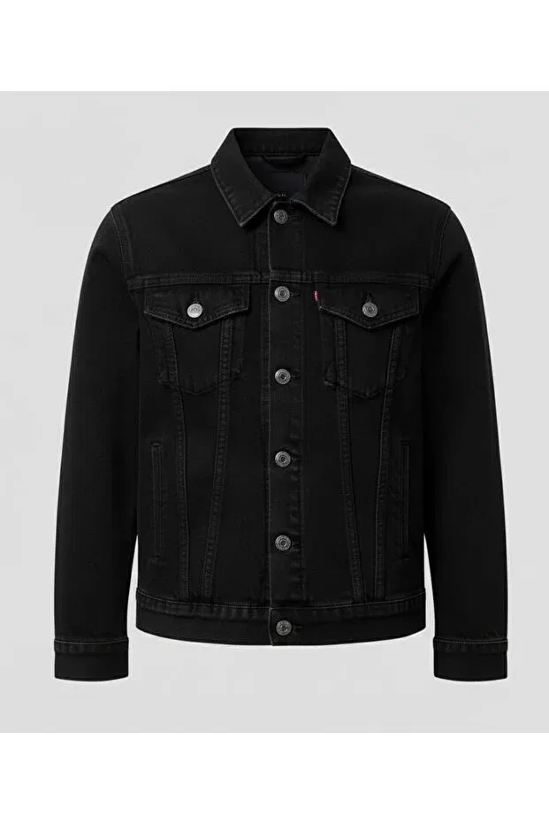 Детская джинсовая куртка для девочек с длинным рукавом Yonca Çocuk, Black — фото 3