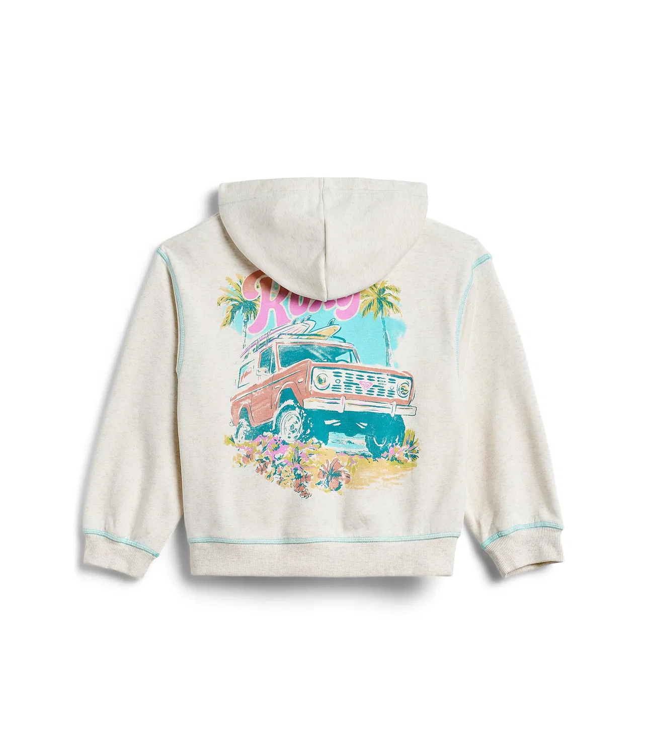 Толстовка на молнии Coastal Cruiser (для детей постарше) Roxy Kids, Oatmeal Heather — фото 2