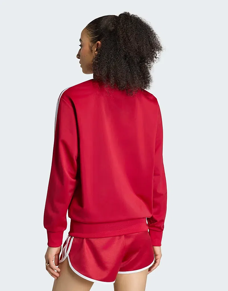 Спортивная куртка Adidas Originals Firebird свободного кроя, красно-белая, в стиле командная победа — фото 3