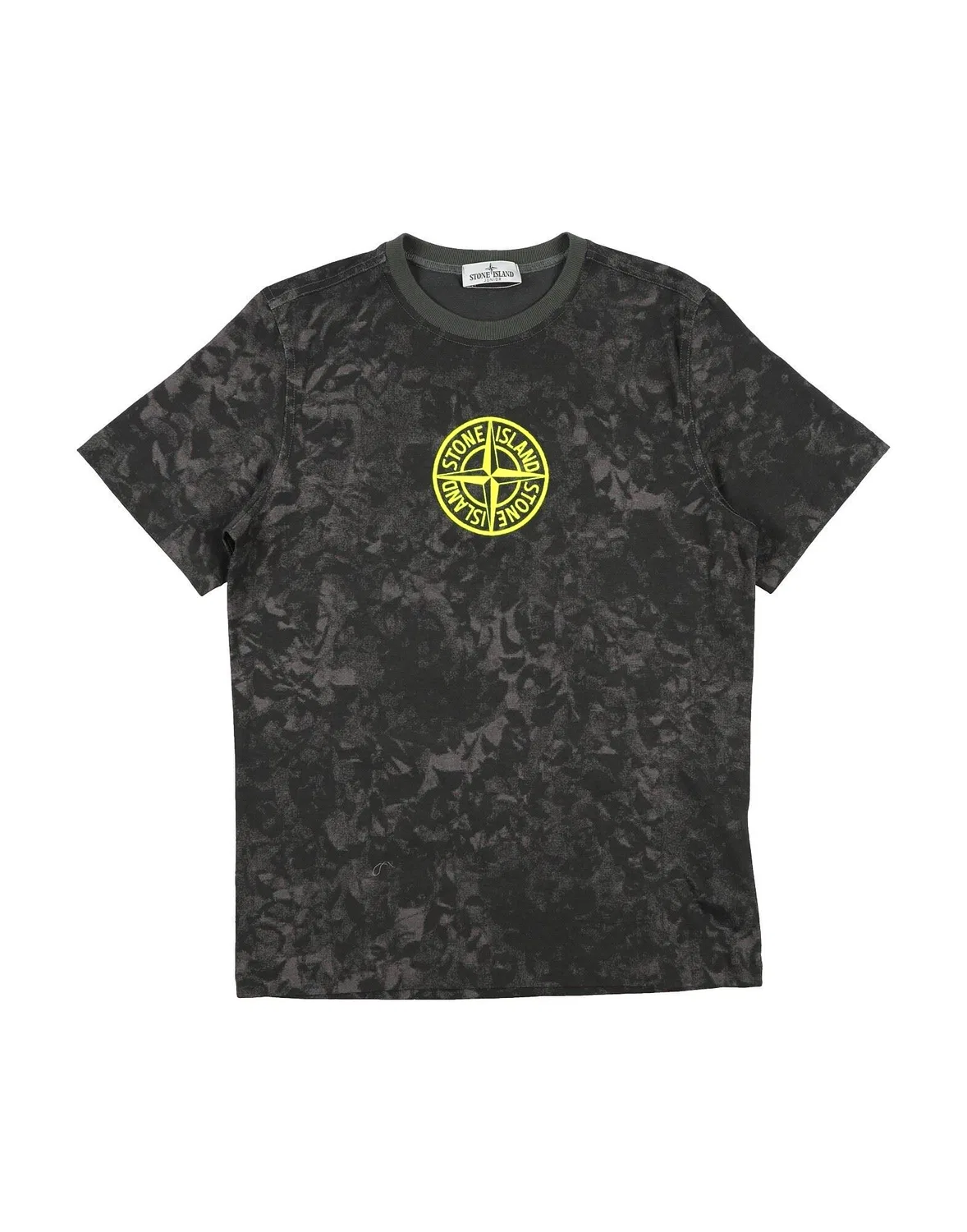 Детская футболка для мальчиков с вышивкой Stone Island Junior, темно‑серый