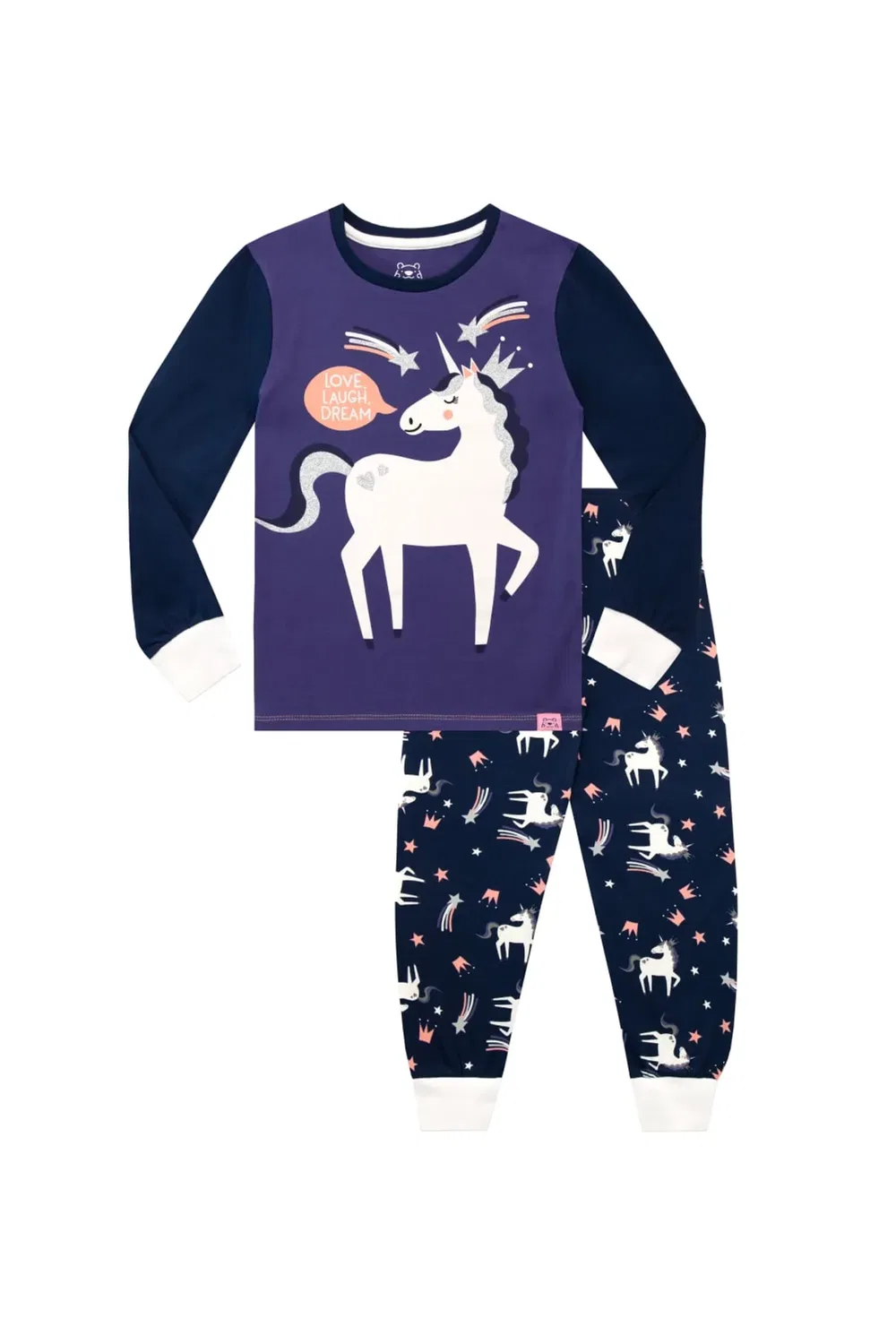 Детские пижамы с принтом Unicorn Harry Bear, Purple