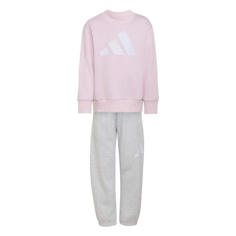 Детский спортивный комплект для девочек с логотипом Adidas Essentials Joggers, Pink — фото 3