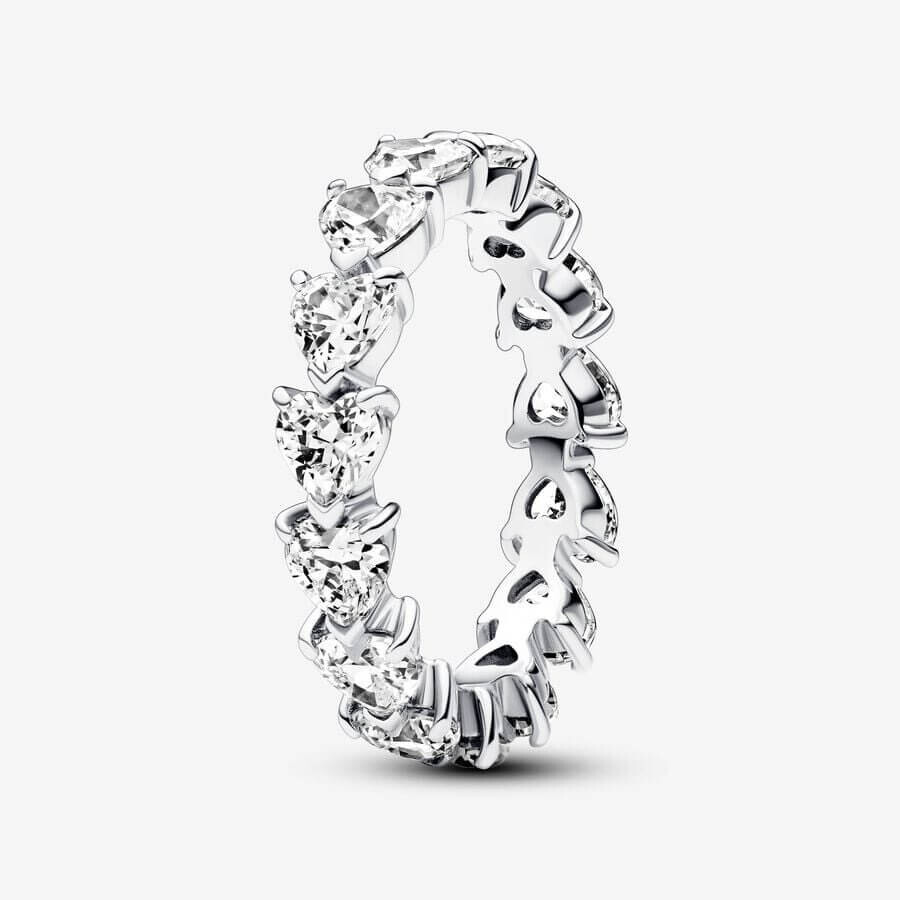 

Кольцо Pandora Timeless Row Of Hearts Eternity, серебро