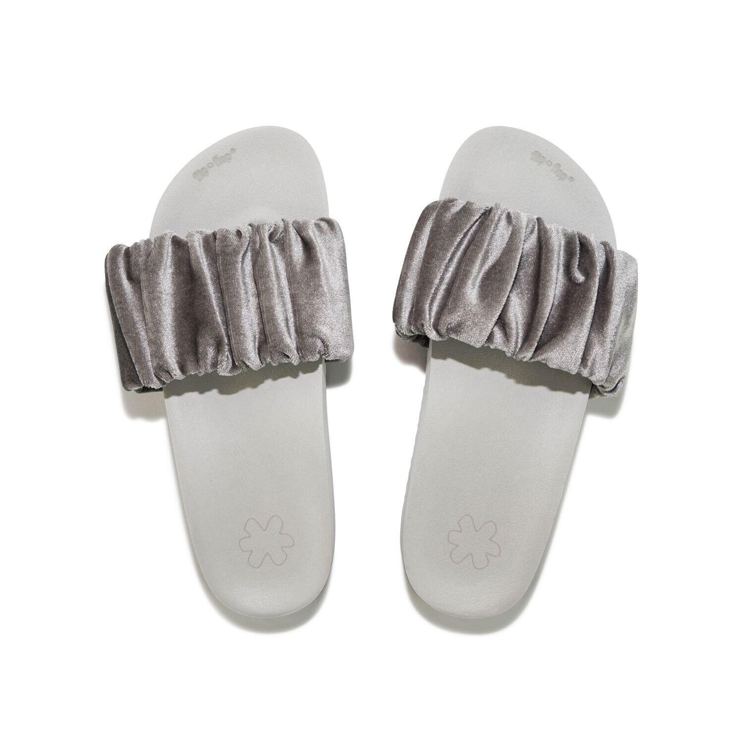 

Босоножки женские бассейн*нежный бархат СЕРЫЙ FLIP FLOP, черный