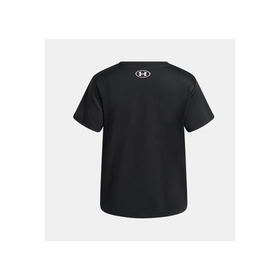 Детская футболка с коротким рукавом из быстросохнущей ткани UA Tech Branded Under Armour, Розовый — фото 2