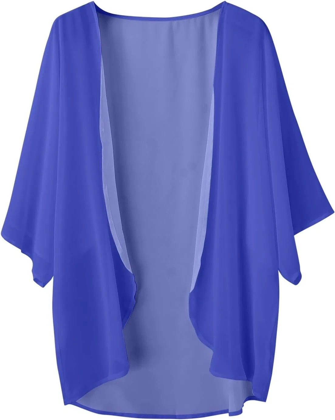 Женская кимоно-кардиган из шифона с открытым передом, Dark Blue — фото 3