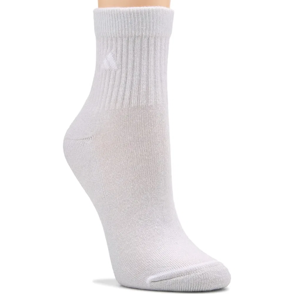 Женские спортивные высокие носки 3.0 с амортизацией комплект из 3 пар Adidas, White/Clear Pink/Grey — фото 2