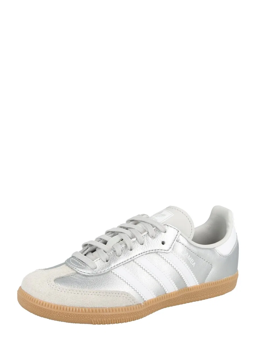 Кроссовки ADIDAS ORIGINALS 'SAMBA' серебристого цвета
