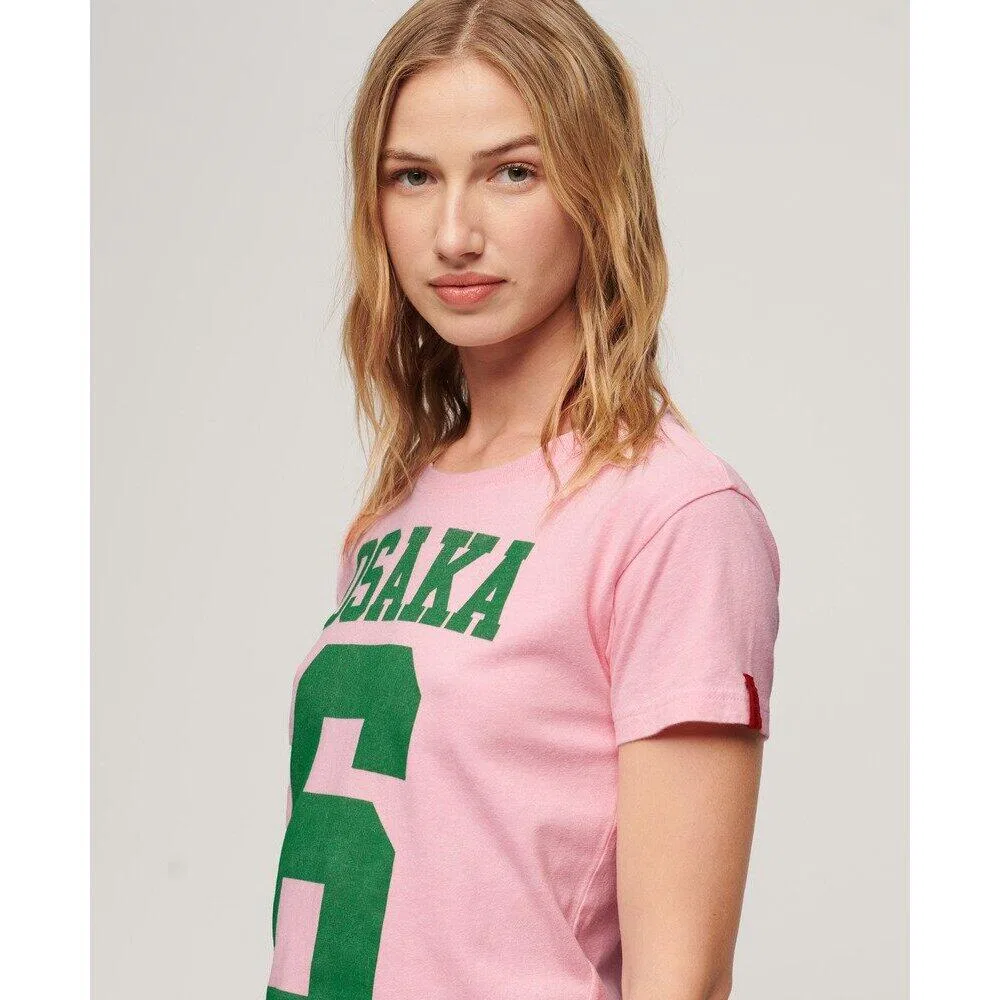 Женская футболка с принтом Osaka 6 Kiss Print Superdry, Rosa — фото 4