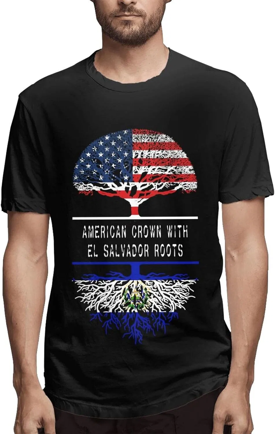 Мужская футболка с принтом American Crown, Regular Fit, Soft, Cotton, Black
