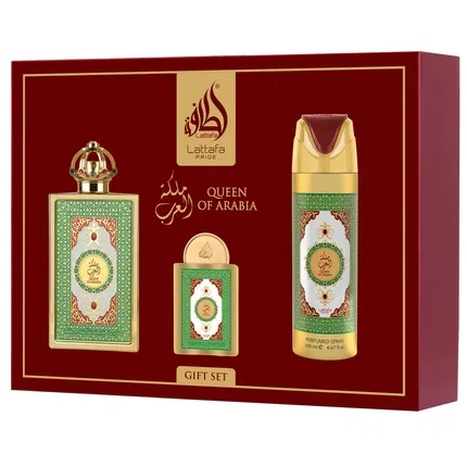Парфюмерный набор женский Lattafa Pride Queen of Arabia, 100 мл + 20 мл + дезодорант 200 мл