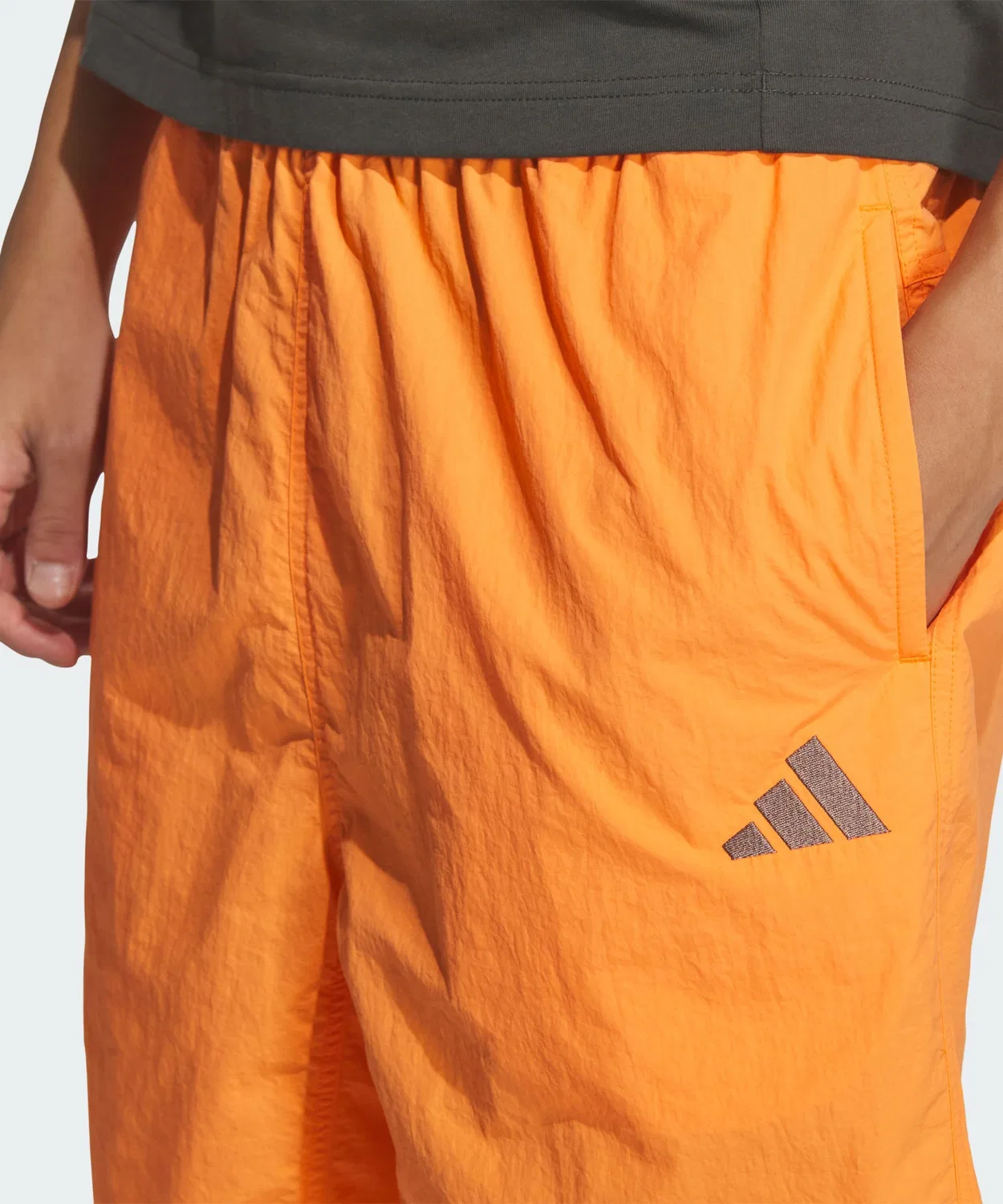Мужские шорты свободного кроя с плетеным узором, Adidas, Orange — фото 4