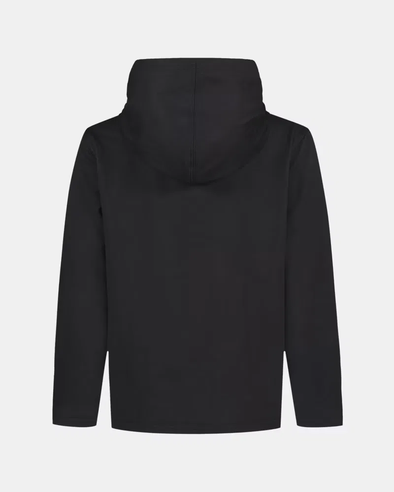 Худи детское с капюшоном и перекрестным вырезом, длинный рукав, UA Latitude Logo UnderArmour, Black/Pale Lemon — фото 3
