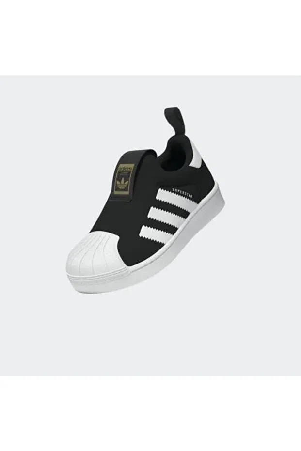 Детские повседневные кроссовки для девочек с полосками Superstar 360 I GX3233 Adidas, Cblack Ftwwht Goldmt — фото 2