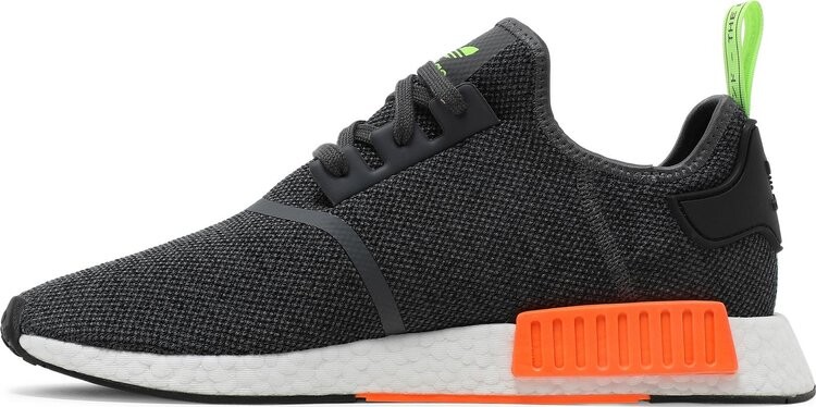 Мужские кроссовки Adidas NMD R1, черный/оранжевый/зеленый — фото 4