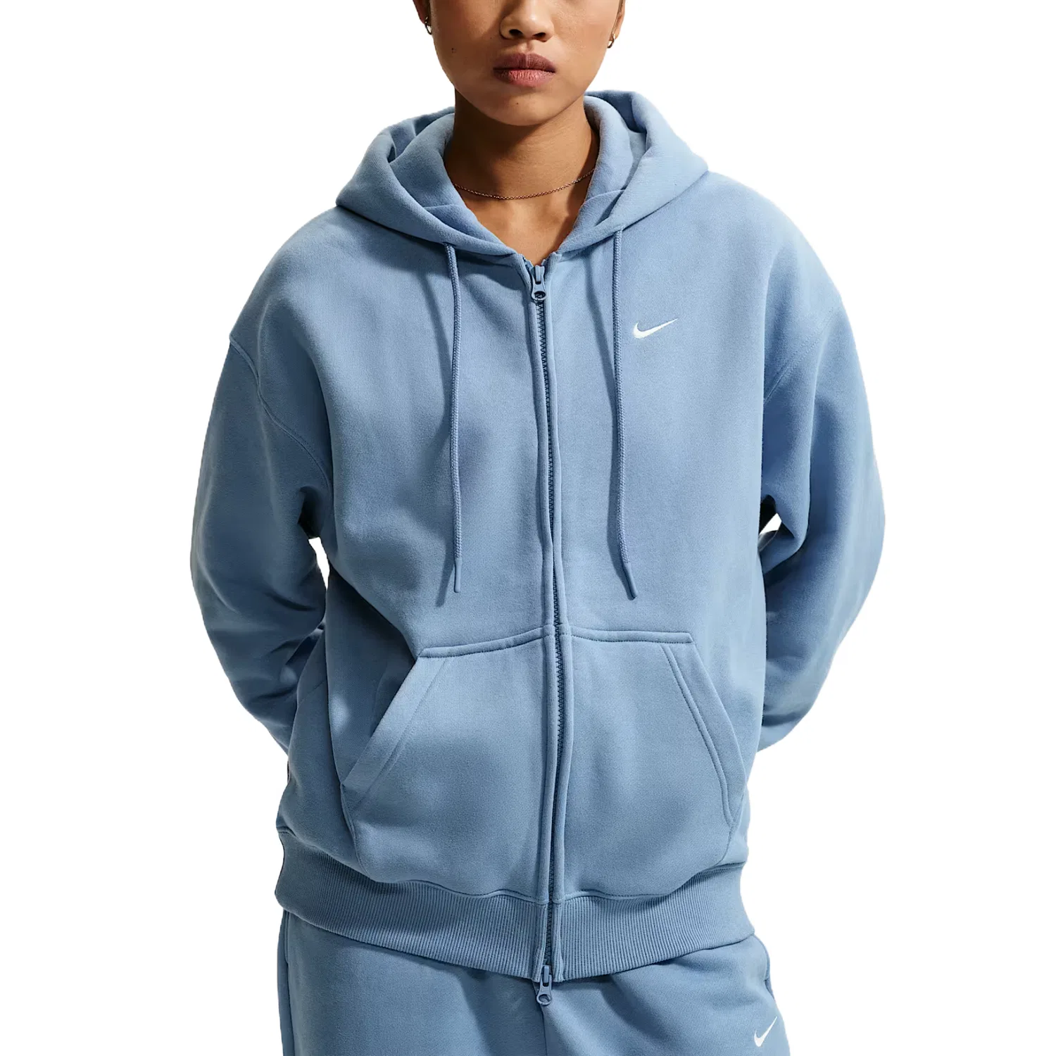 Женский худи с капюшоном Nike, Work Blue/Sail White