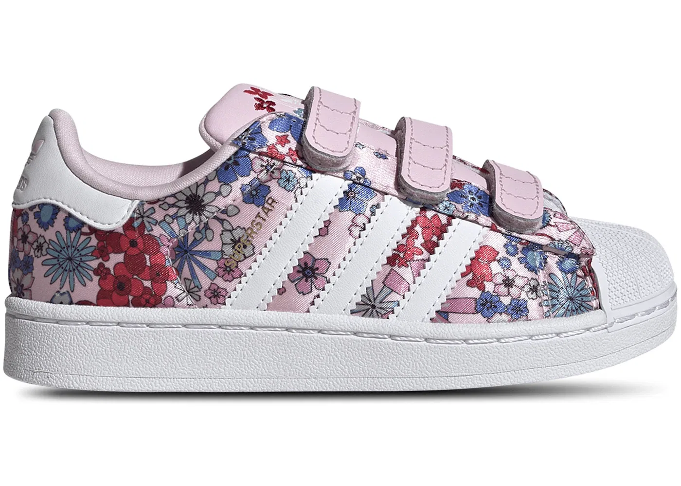 Детские кроссовки Lifestyle с принтом Adidas Superstar II Comfort Closure, Clear Pink/Cloud White/Light Pink