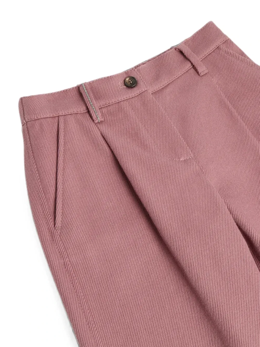 Брюки свободного кроя с декором Monili Brunello Cucinelli Kids, розовый — фото 3