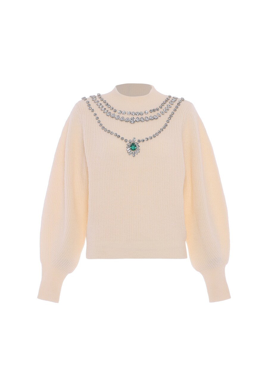 

Тонкий вязаный свитер faina Sweater, бежевый