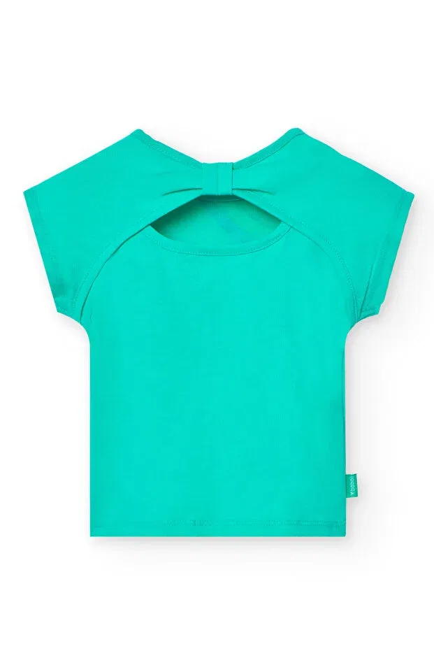Детская футболка для девочек с коротким рукавом Colorful Girl's T-Shirt Boboli, Blue — фото 2
