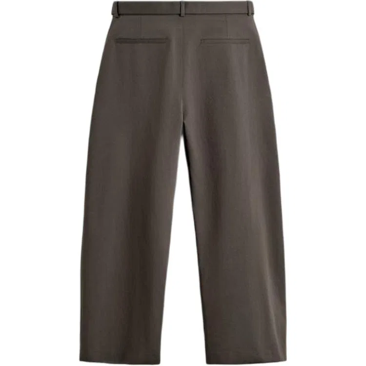 Женские брюки с широкой штаниной Dark Taupe, ZARA — фото 3