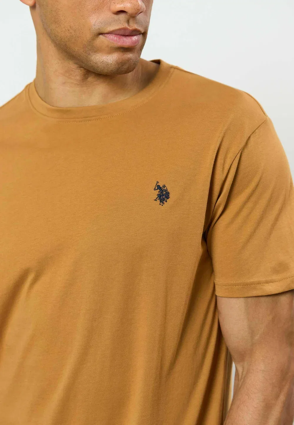 Футболка Umarjun - базовая футболка U.S. Polo Assn., Brown Sugar — фото 4