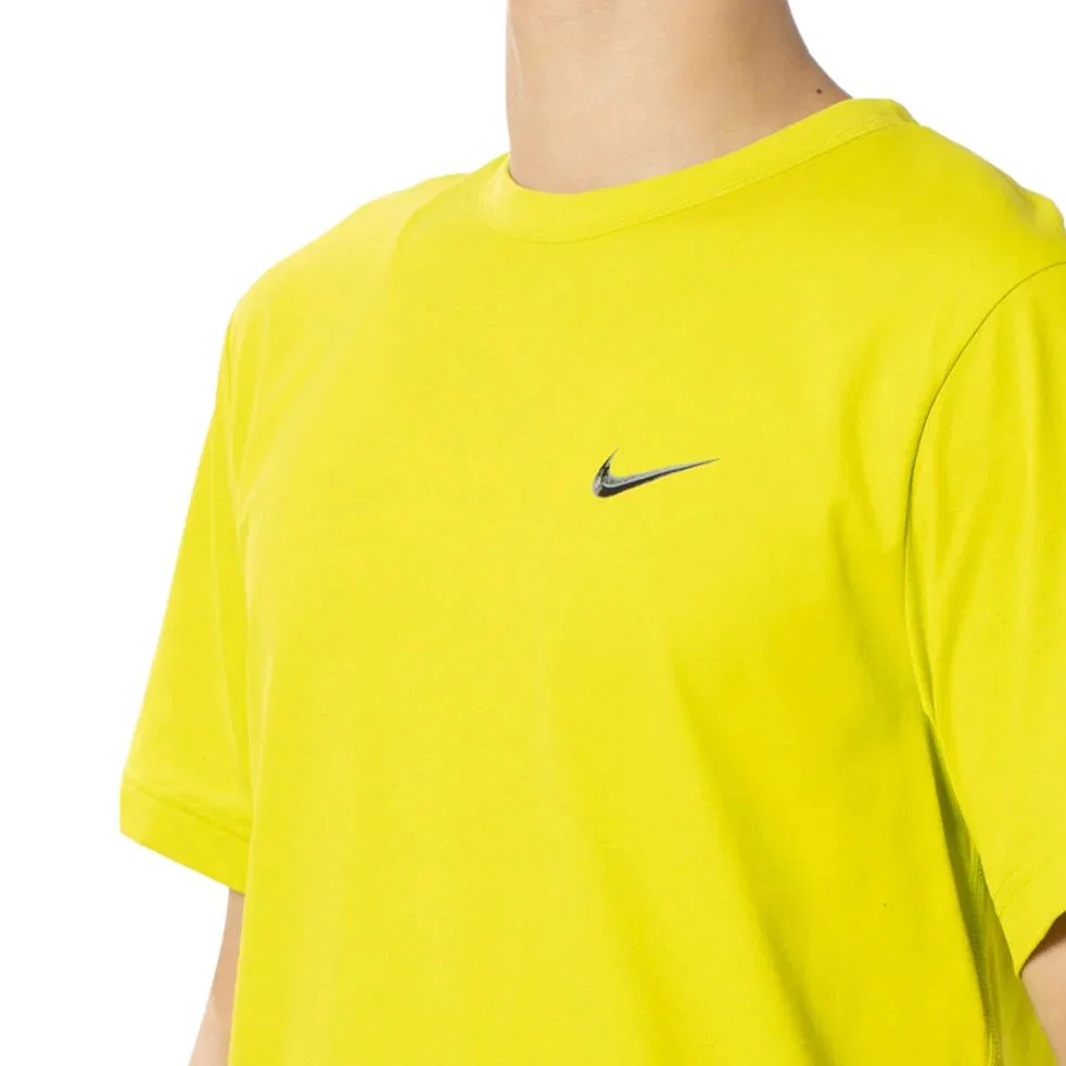 Мужская футболка с круглым вырезом Bright Yellow Nike — фото 4
