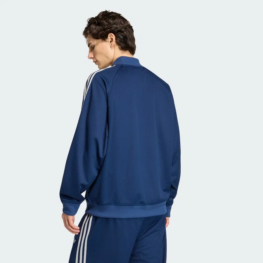 Толстовка на молнии ADIDAS ORIGINALS 'SST Adicolor Classics' темно-синего цвета — фото 4