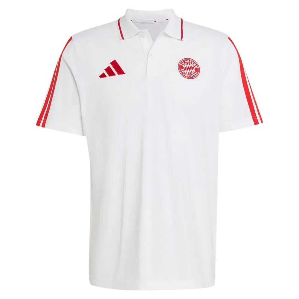 Мужское поло с коротким рукавом FC Bayern Munich DNA Adidas, White — фото 3