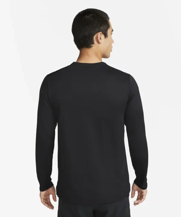 Беговая футболка с длинным рукавом Dri-FIT UV, Nike, черный — фото 2