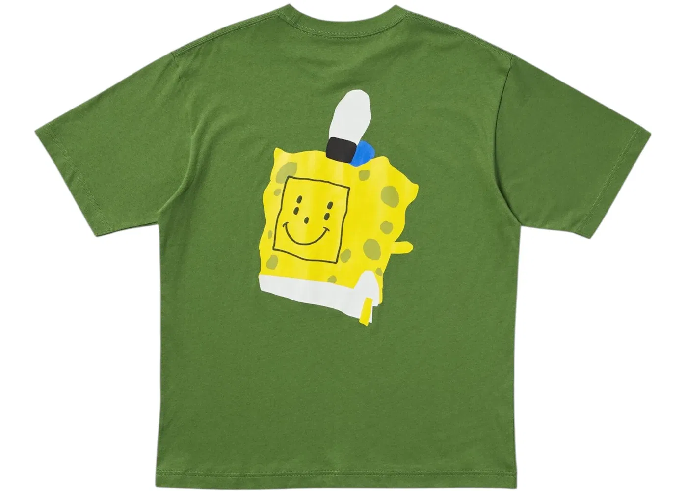 Мужская футболка с принтом Uniqlo x CPFM Spongebob Squarepants UT Graphic T-shirt, Olive — фото 2