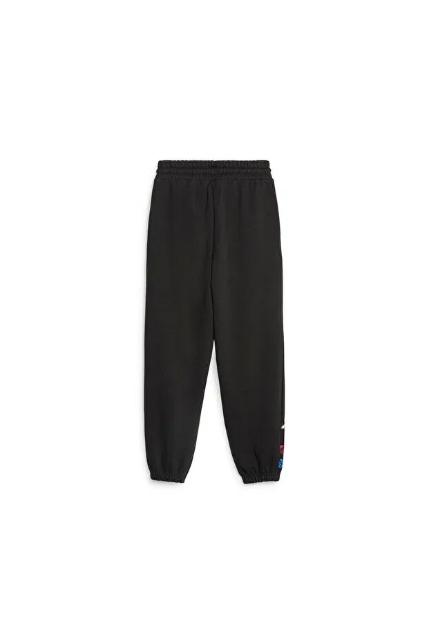 Детские спортивные штаны для девочек с принтом Liberty Puma, Black — фото 2