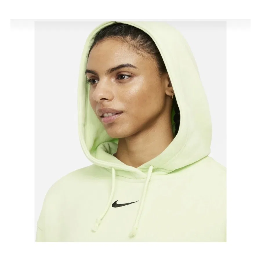 Женский худи с капюшоном из флиса Sportswear Essentials Collection Fleece Hoodie Nike, Зеленый — фото 3